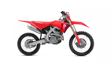 Honda CRF250R crossmotor in Extreme Red, zijaanzicht rechts