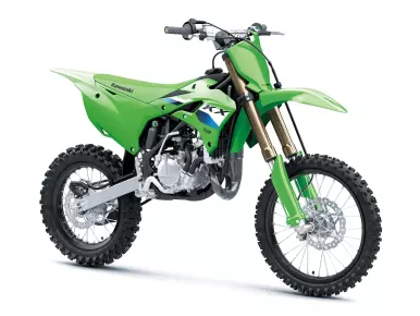 Kawasaki KX112 crossmotor model 2027 in Lime Green
