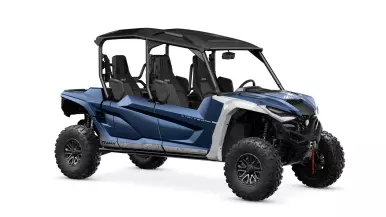 Yamaha Wolverine RMAX4 1000 LE side-by-side 2026 in Backcountry Blue / Silver Metallic