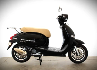Alfa London 50cc scooter in glanzend zwart